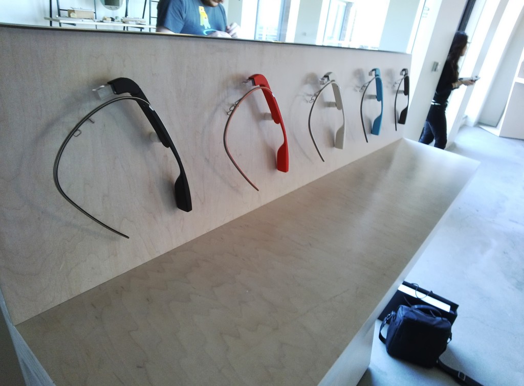 Picture of the Google Glass display, through Google Glass.