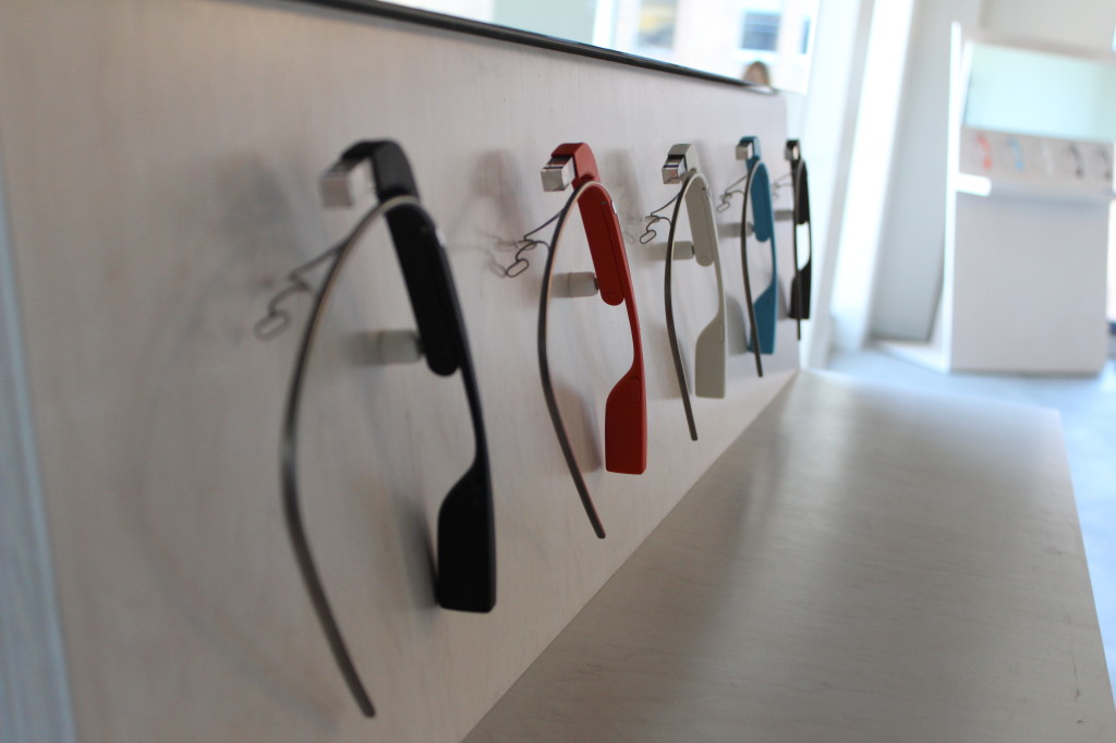 Very nice Google Glass display, demonstrating all the colors of glass.